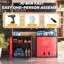 Armoire de rangement de garage murale avec portes verrouillables et tablettes réglables, armoire à outils en métal durable pour les pièces de service-122903648