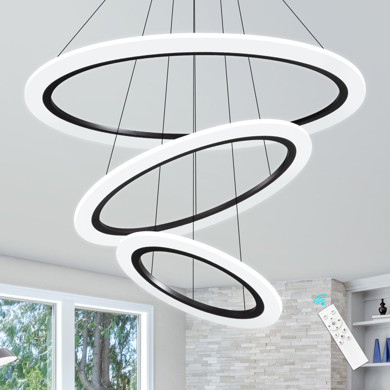 Lustre moderne à 3 anneaux