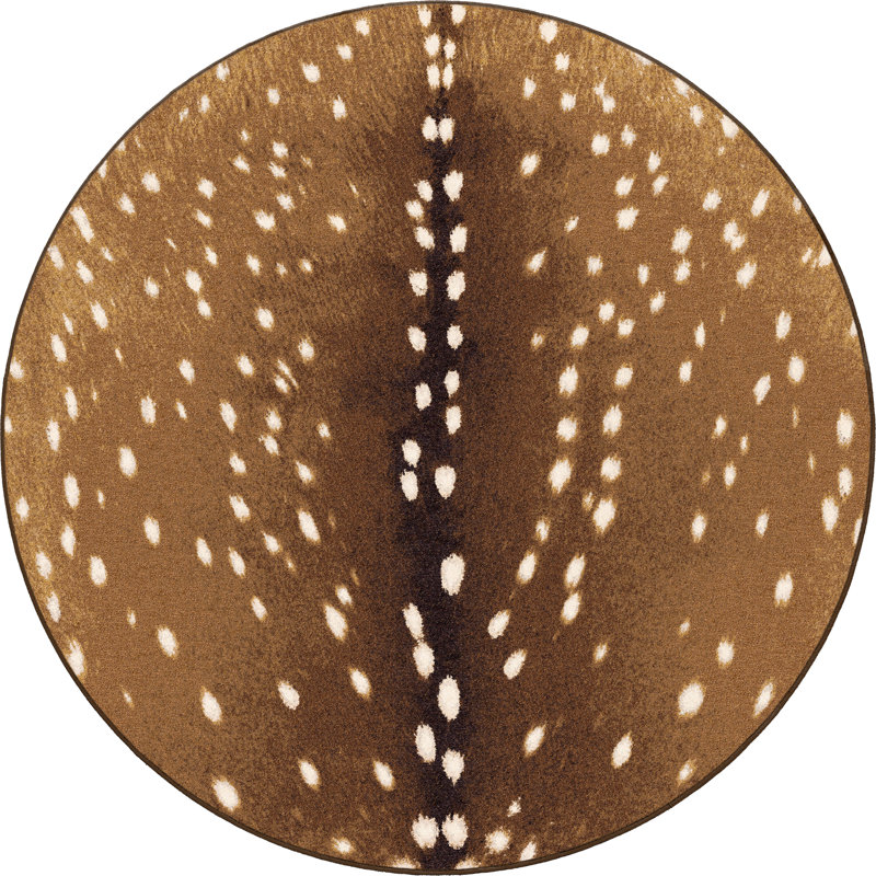 Gavyn Animal Print Indoor Rug, Round 8'
