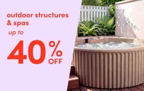 outdoor structures & spas clearance