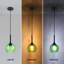 Luminaires suspendus 1 lumière noir mat avec abat-jour en verre martelé-610657805
