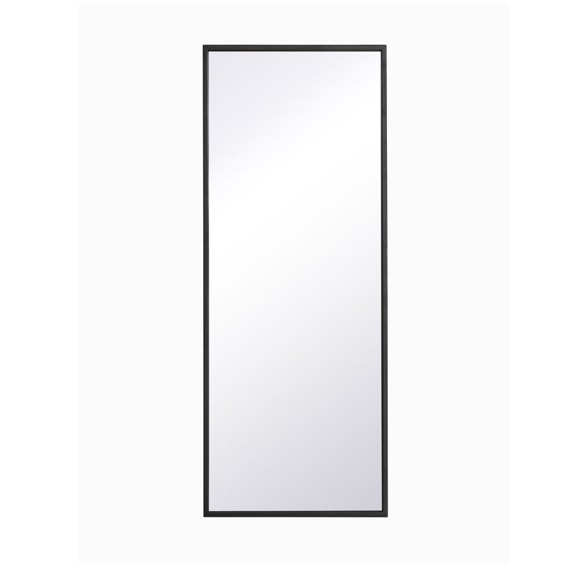 Sabine Metal Rectangle Wall Mirror, 36" x 14", Black