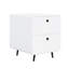 Armoire de rangement moderne à 2 tiroirs, acier, blanc, facile à nettoyer et à entretenir pour la chambre à coucher et le salon