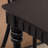 Retro Black Rectangular Solid    Wood Dining Set-106897298