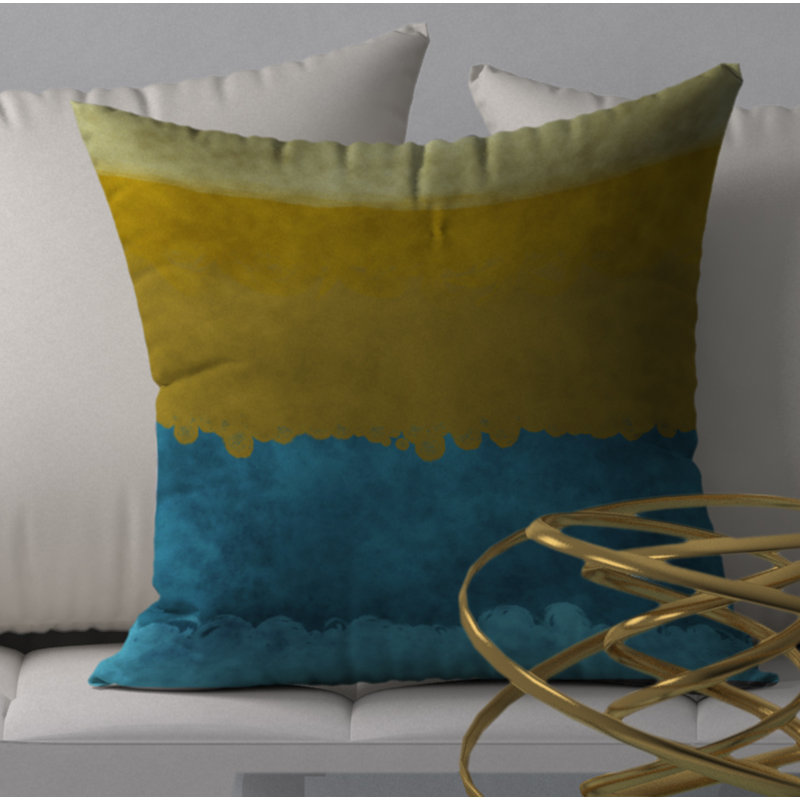 Abstract Throw Pillow, 18" H x 18" W
