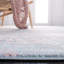 Tapis rose / bleu à motif abstrait Bellflower-1500273198