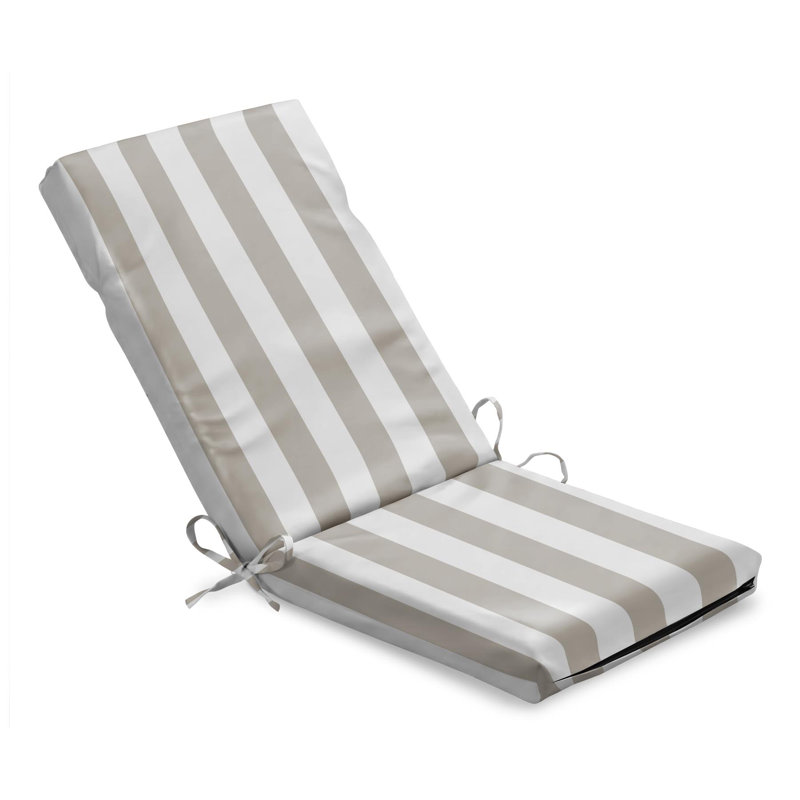 Garden Back and Seat Cushion, Beige Striped