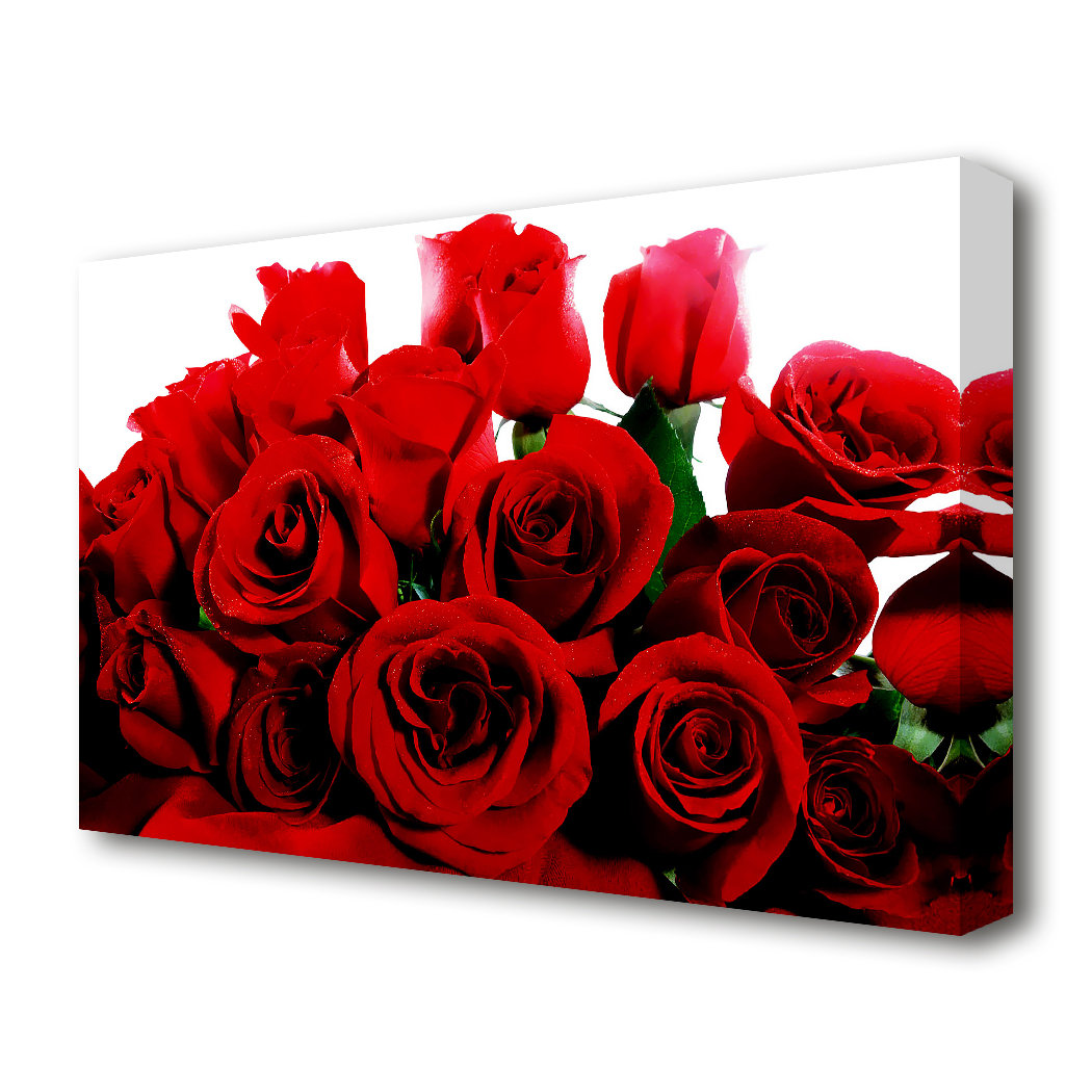 East Urban Home Bouquet Of Red Roses Flowers Canvas Print Wall Art ...