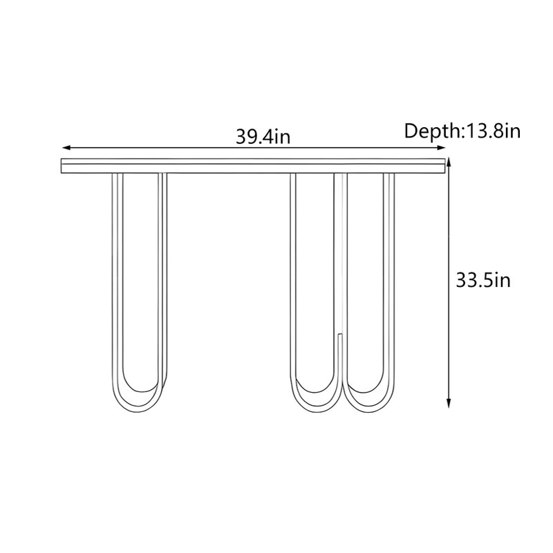 H 33,5 po x l 39,4 po x P 13,8 po, Blanc, Noir