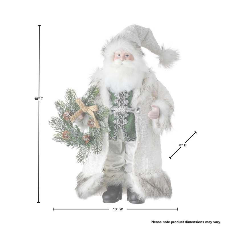 Père Noël debout avec couronne