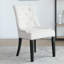 Chaise capitonnée beige rembourrée -580247409-665984343
