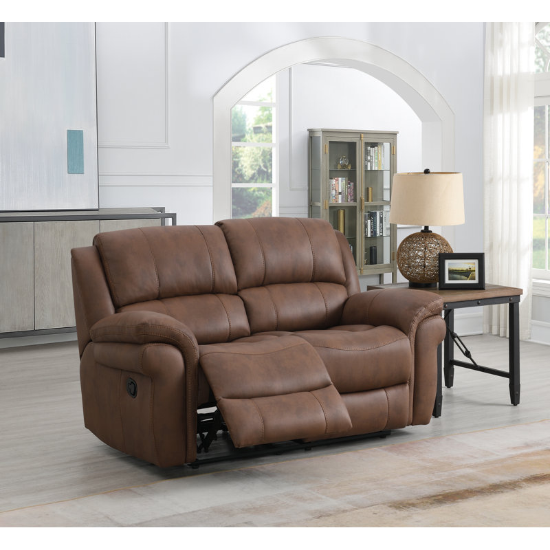 Bettymae 2 Seater Reclining Loveseat, Tan