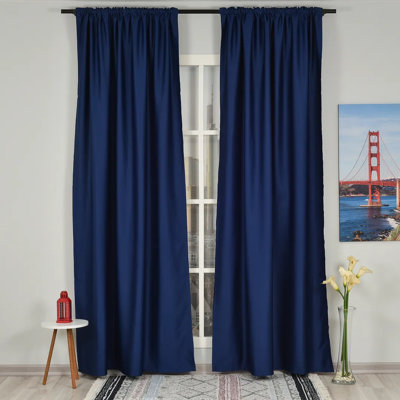 Extra Wide & Extra Long Custom Made Solid Color Room Darkening Single Curtain Panel