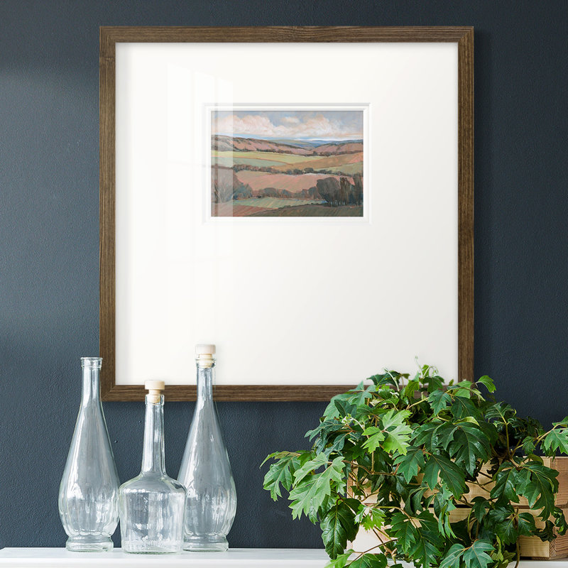 " Hilly Countryside II " Print, 21" H x 21" W x 1.25" D
