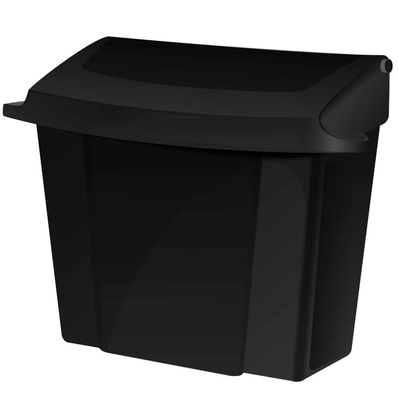Réceptacle de serviette hygiénique, Noir