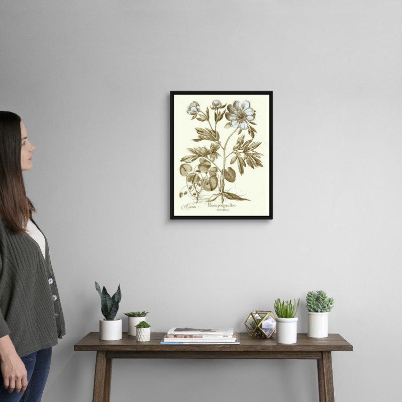 Spa pivoines III, art mural sur toile, Toile avec cadre noir, H 20 po x l 16 po x P 2 po