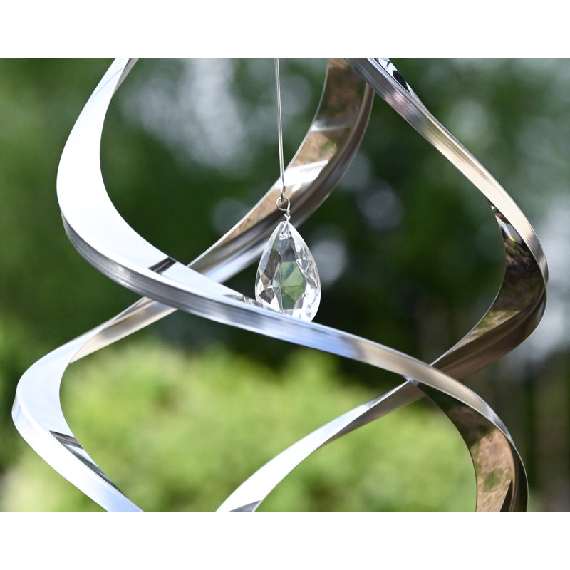 Mini Modern Crystal Nova Wind Spinner, 28" H x 21" W x 21" D