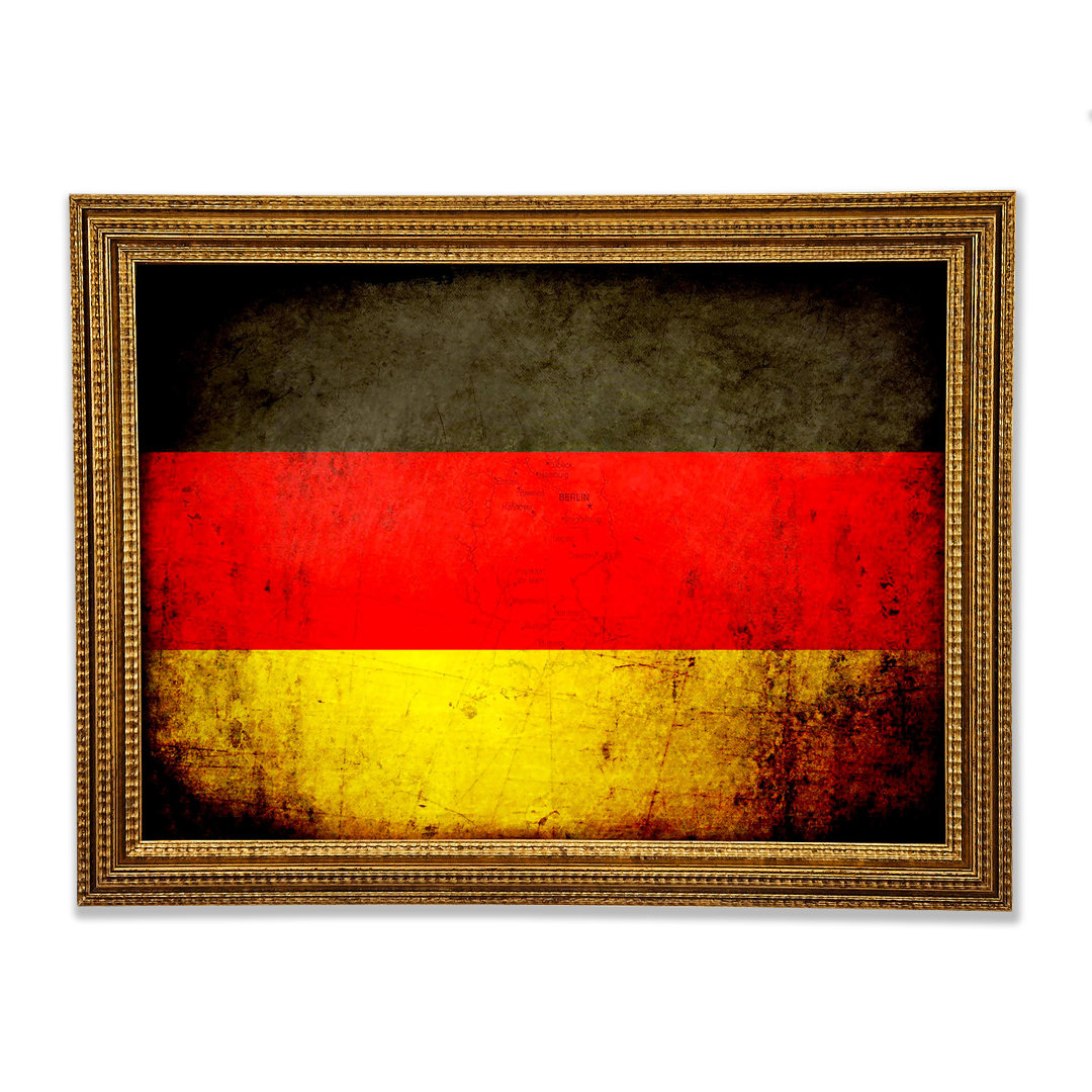 Deutschland Flagge Grunge - Einzelner Bilderrahmen Kunstdrucke