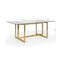 Lula Glass Top Metal Base Dining Table