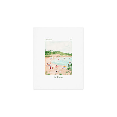 Sabina Fenn Illustration Beach Day Poster Print Framed Art Print
