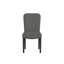 Chaise d'appoint en tissu noir Nashla