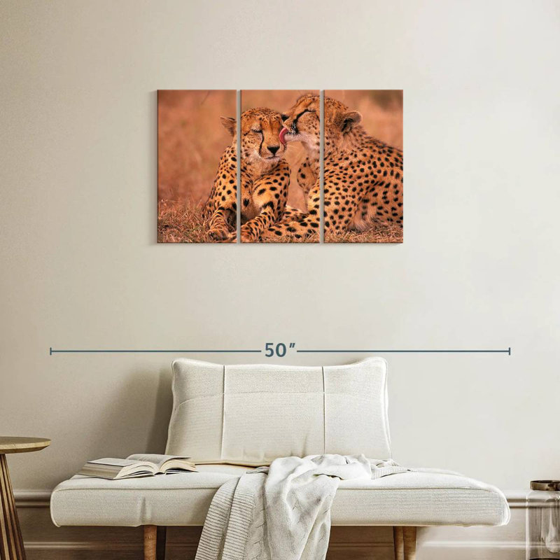 Brampt Sweet Loving Cheetahs, 20" H x 33" W