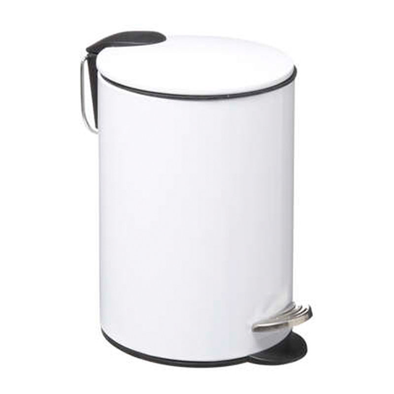 3 Litre Step On Waste Bin, White