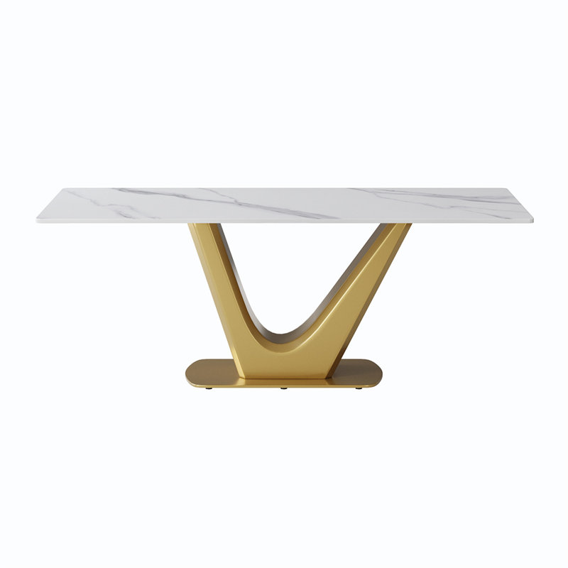 Xaidyn rectangulaire, Doré, Blanc, L 78,74 po x l 31,49 po