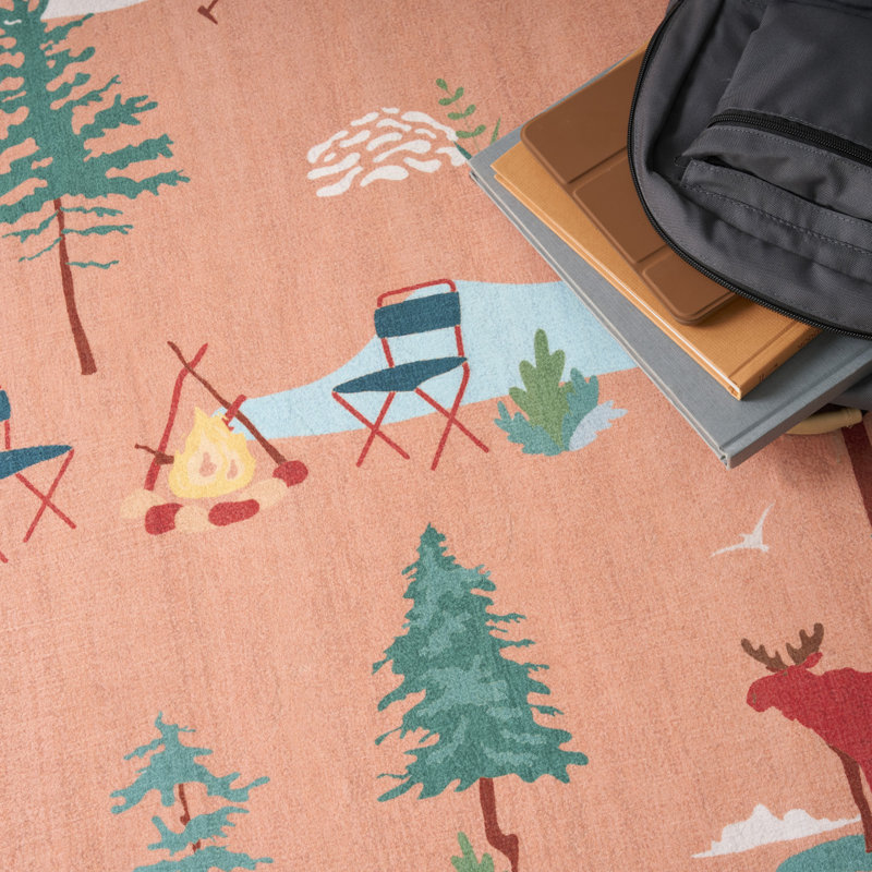 Tapis lavable à la machine pour enfants Imagination, Rectangle 3 pi 5 po x 5 pi