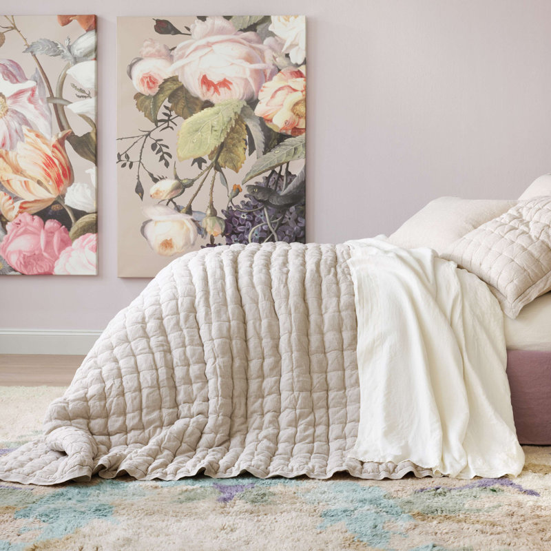 Lush Linen Puff, Natural, King Quilt