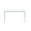 Console en verre, table d'appoint avec bords arrondis