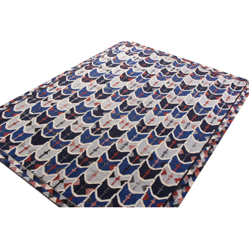Scandinavian Wool Geometric Area Rug, Rectangle 14' x 20'