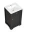 Meuble-lavabo de 20 po avec lavabo, armoire de salle de bain avec porte à fermeture douce, support de rangement et tablette réglable-1752427325