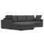 Tatum Large Deep Seater Left Sectional Sofa, L-Shaped Performance Fabric Sofa in Contemporary Style-97652081