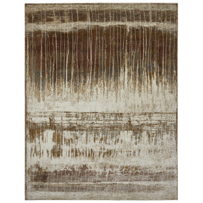 Strato Abstract Earthbound Mist Area Rug