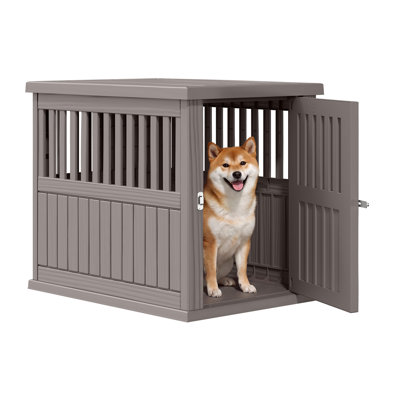 Decorative Dog Crate End Table – Corner Dog House Furniture for Small to Medium Dogs
