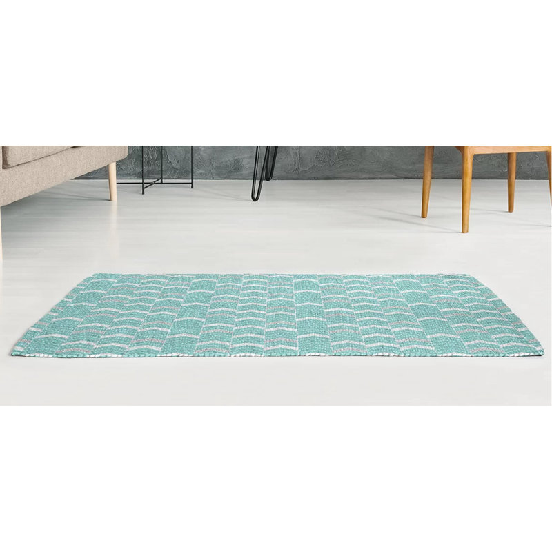 Tapis gris foncé/gris à chevrons, Rectangle 5 pi x 7 pi
