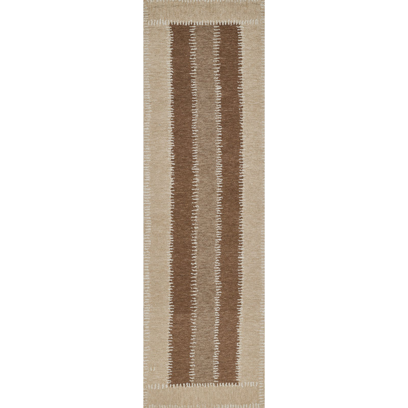 Hand Tufted Wool Geometric Rug, Runner 2'3" x 8'