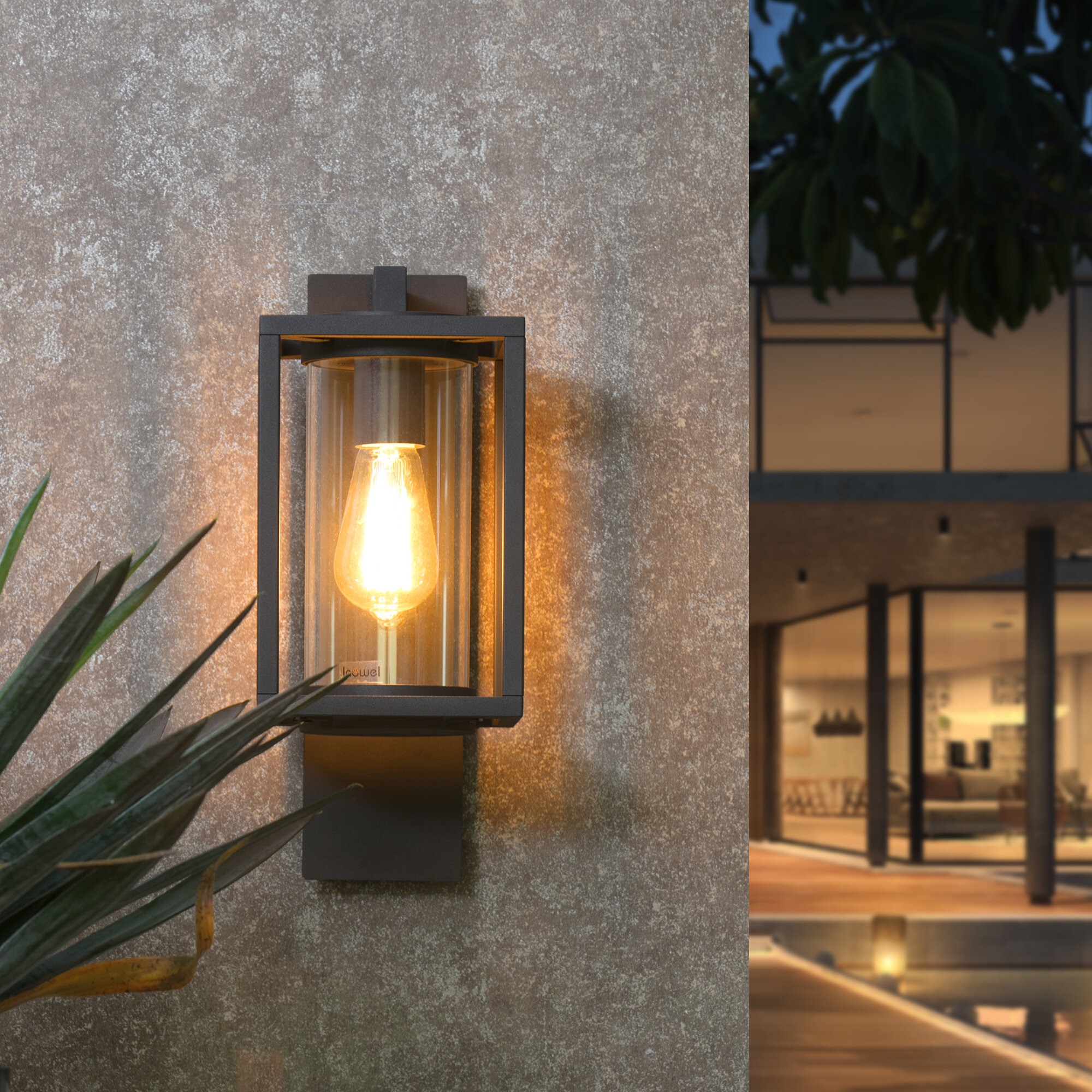 Stories Wall Light Outdoor Wall E26 (Not Include) Modern Wall Sconce Lighting Lantern | Wayfair
