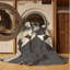 Tapis noir à motif de blocs symboliques lavables à la machine Elida-1134223779