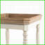 Alcott polyvalent blanc vieilli & amp; Table basse en bois naturel - Plateau de protection pour espaces de salon