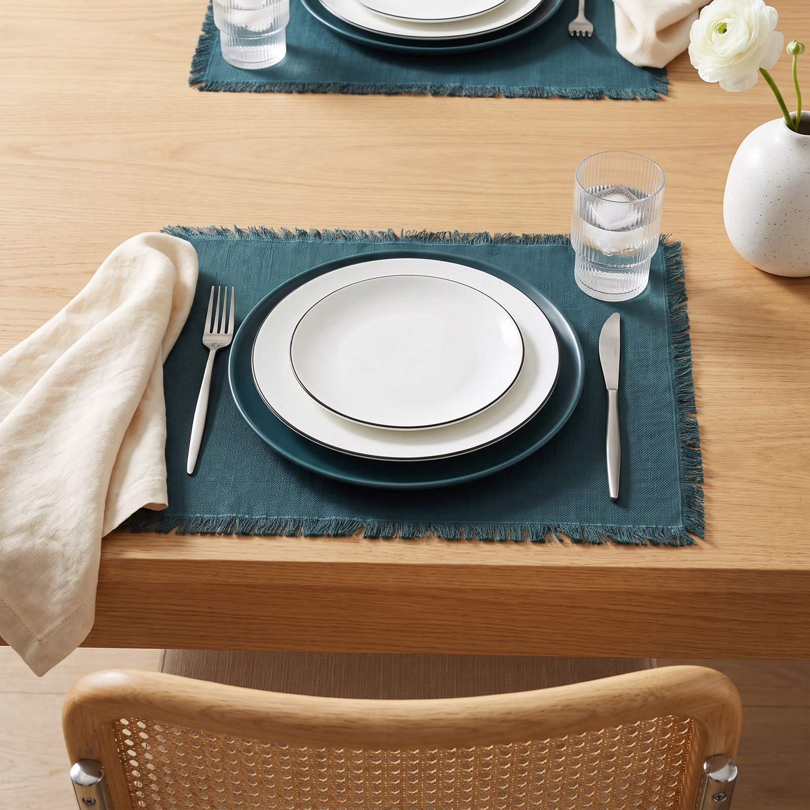 Essential Cotton Placemat, Peacock
