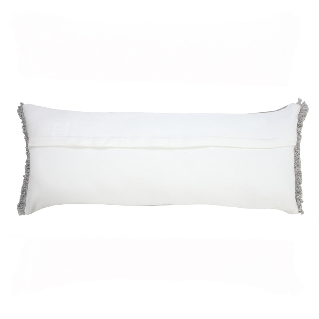 Everyday Solid Color Fringed 100% Cotton Decorative Throw Pillow Mina Victory 