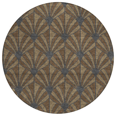 Machine Washable Indoor/Outdoor Chantille ACN2426 Mid-Century Modern Rug