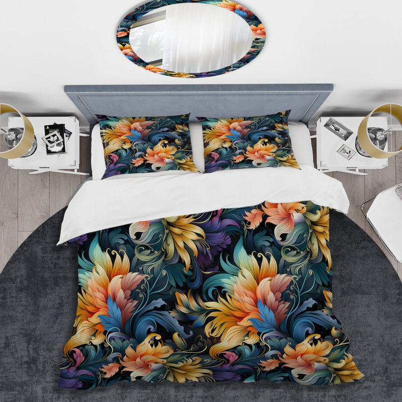 Ensemble de housse de couette en microfibre Boho, Housse de couette pour grand lit et 2 taies décor