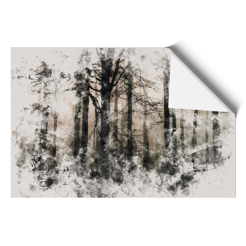 Sunlight Forest Watercolour - Frameless Print, 21cm H x 30cm W x 0.1cm D