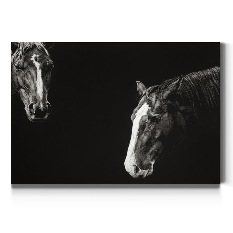 Cowboy scratchboard III-impression d’art graphique sur toile, H 48 po x l 32 po x P 1 po