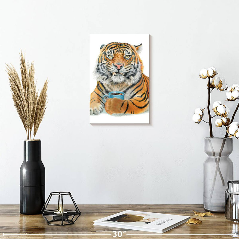 Brampt Too Early Tiger, 12" H x 8" W