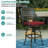 Meetwarm 5-Piece Patio Swivel Bar Set, All-Weather Cast Aluminum Outdoor High Bar Stool Bistro Set For Backyard Garden W/ 4 Cushions Bar Chairs With Footrest And 35.4" Bar Table, 2.2" Umbrella Hole-2023596730