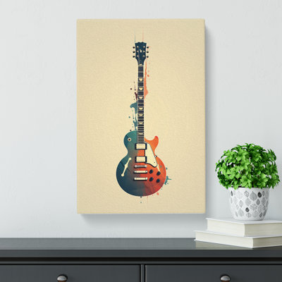 Electric Guitar Minimalism - Wrapped Canvas